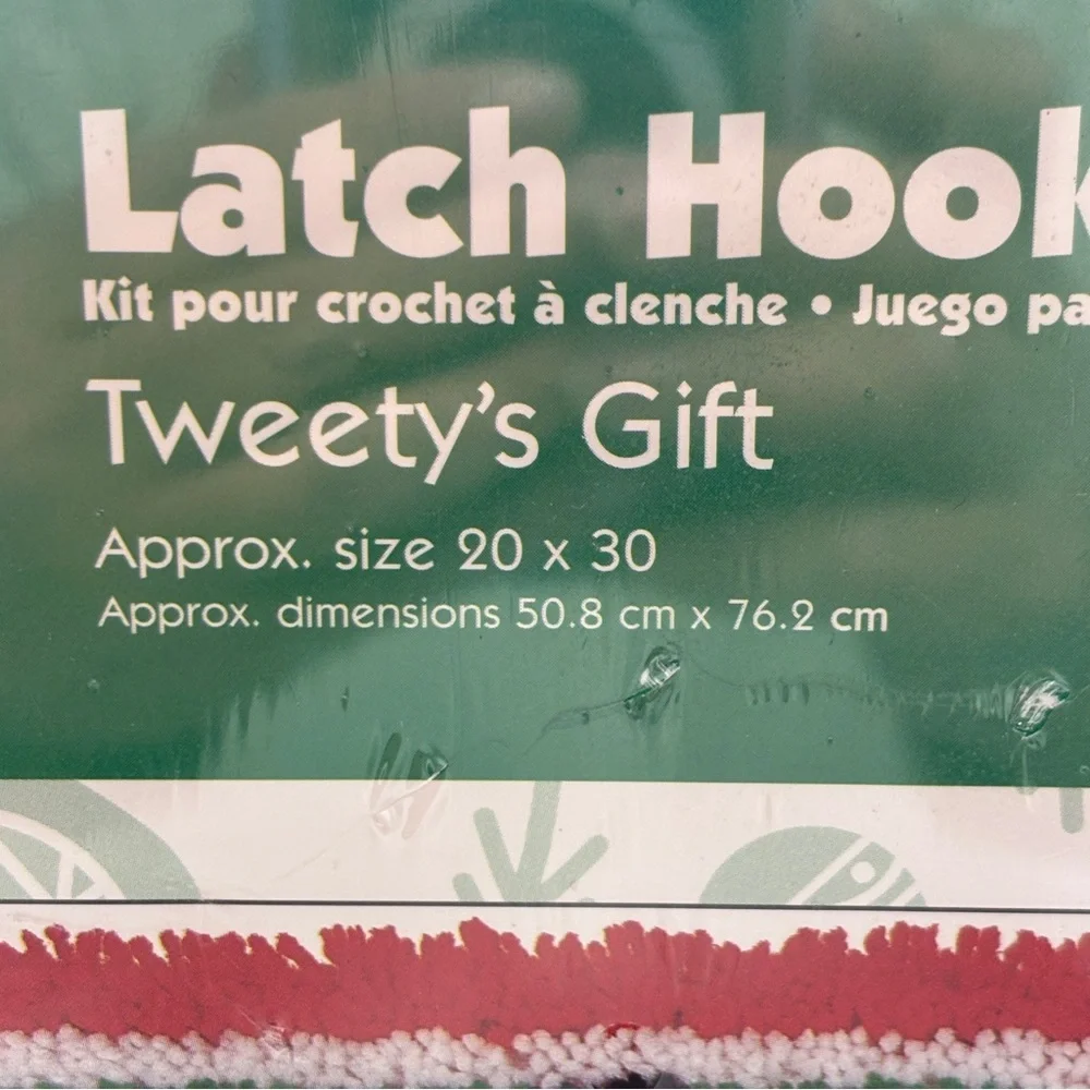 Warner Bros Looney Tunes Tweetys Gift Christmas Latch Hook Kit Sylvester Sealed - Picture 4 of 11